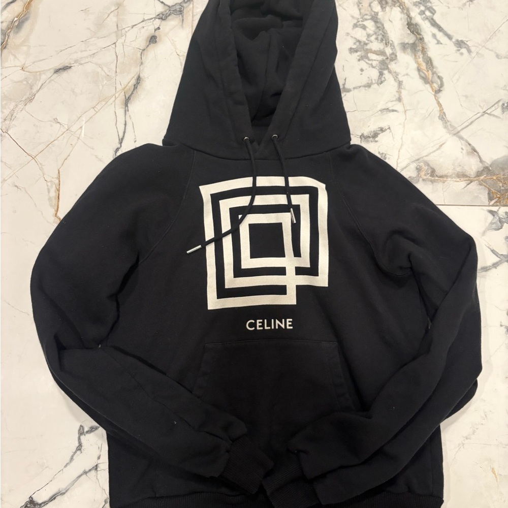 Celine Black Geometric Sweater